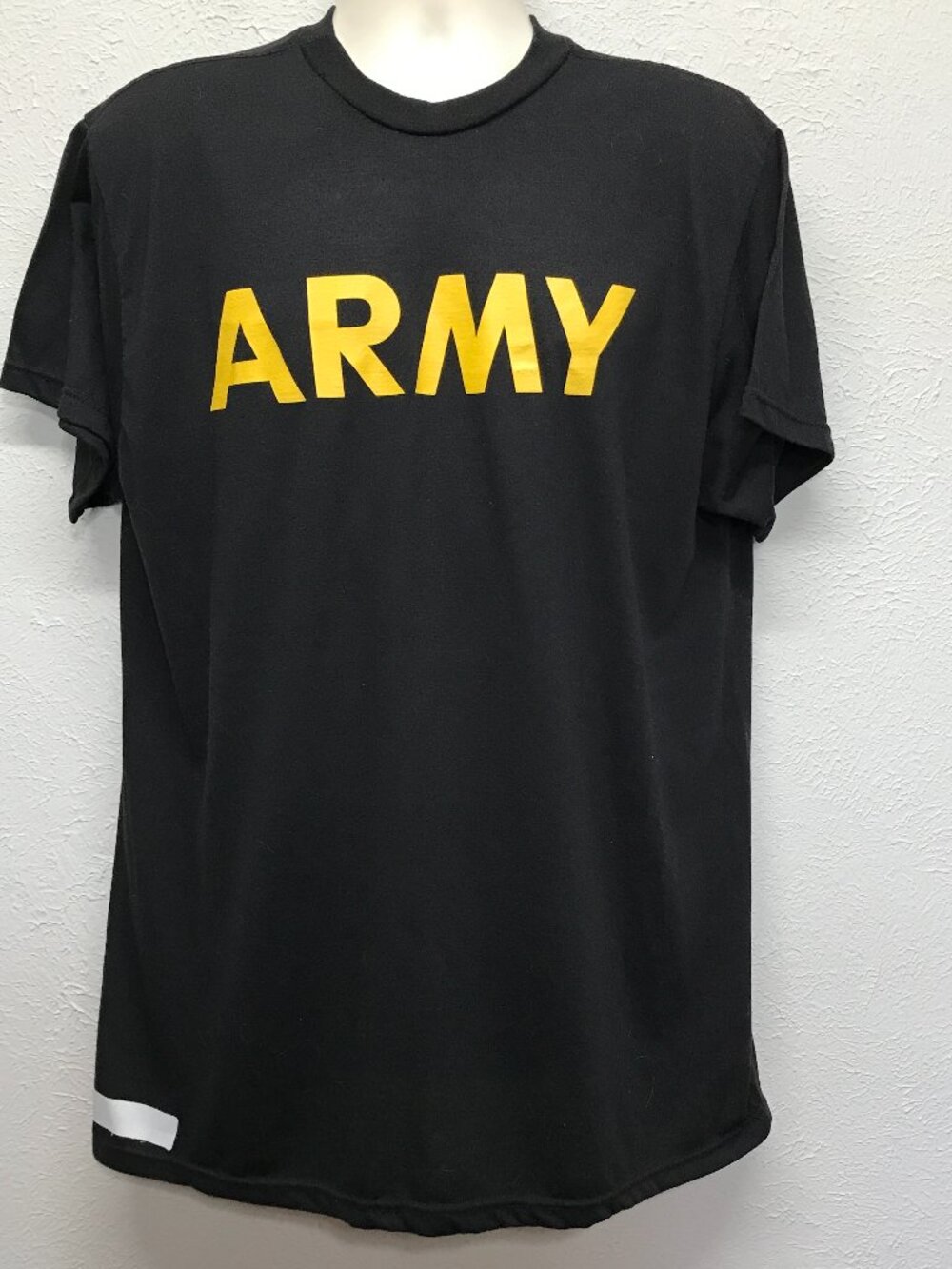 UNICOR T-Shirt Mens Large Black US Army Physical Fitness Uniform APFU PT